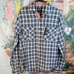 👔 Something Strong Black and White Plaid Shirt